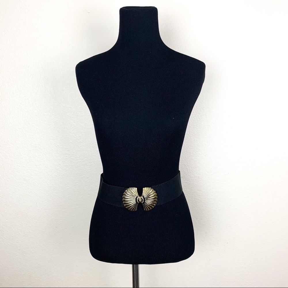 Vintage Black Elastic Belt